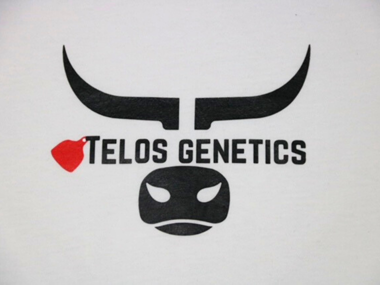 White Telos Genetics Cow Tag Shirt